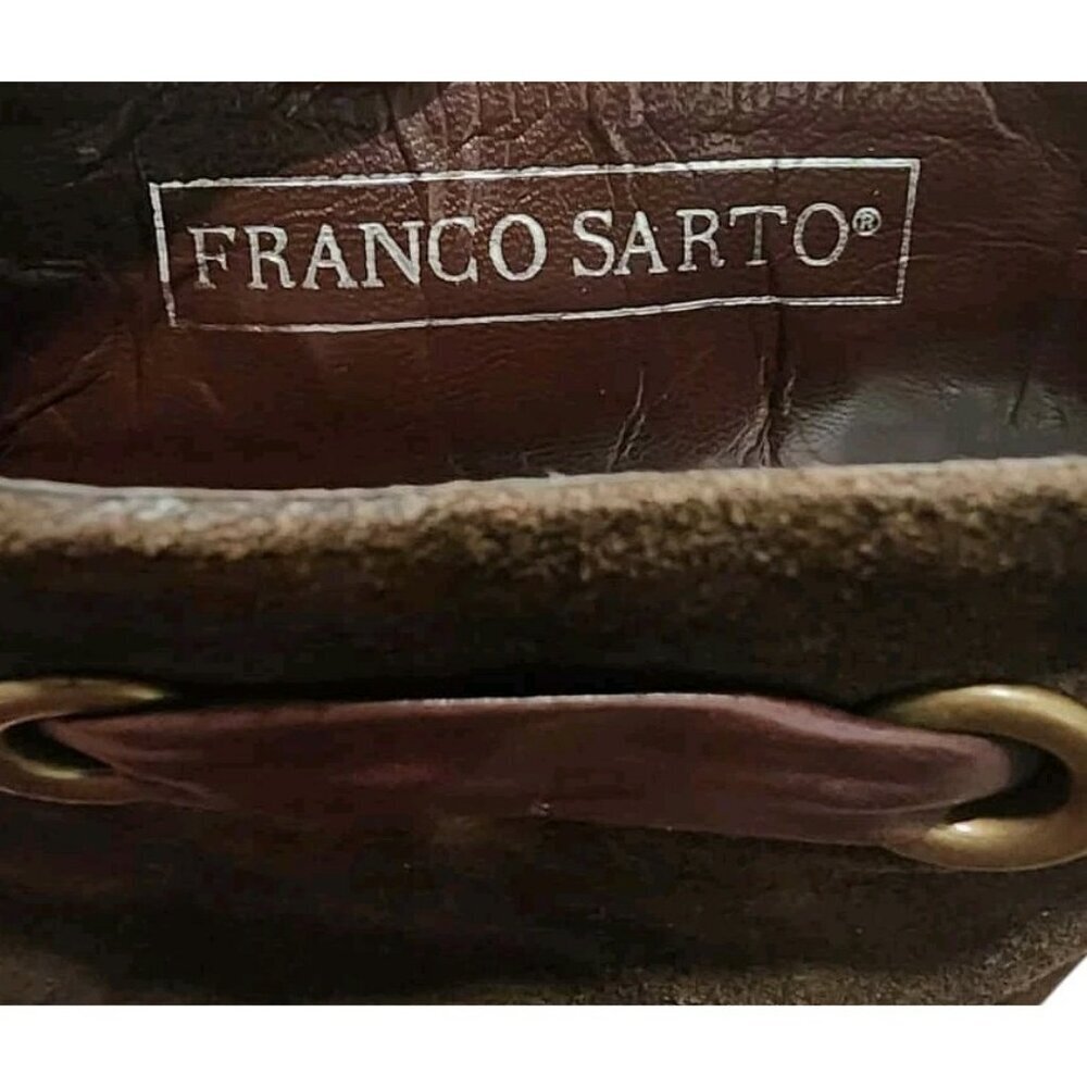 Franco Sarto Indie Knee High Boots Women's Size 8M Brown Leather and Suede - Picture 9 of 9